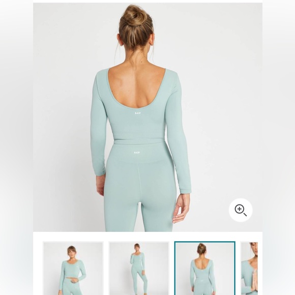 MyProtein composure seamless long sleeve crop top. Ice blue or purple. Size S - Picture 2 of 8